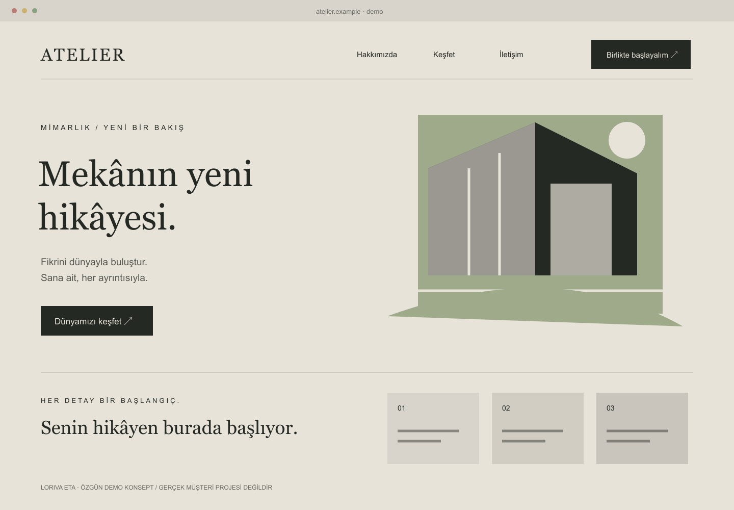 ATELIER — Mimarlık web tasarımı