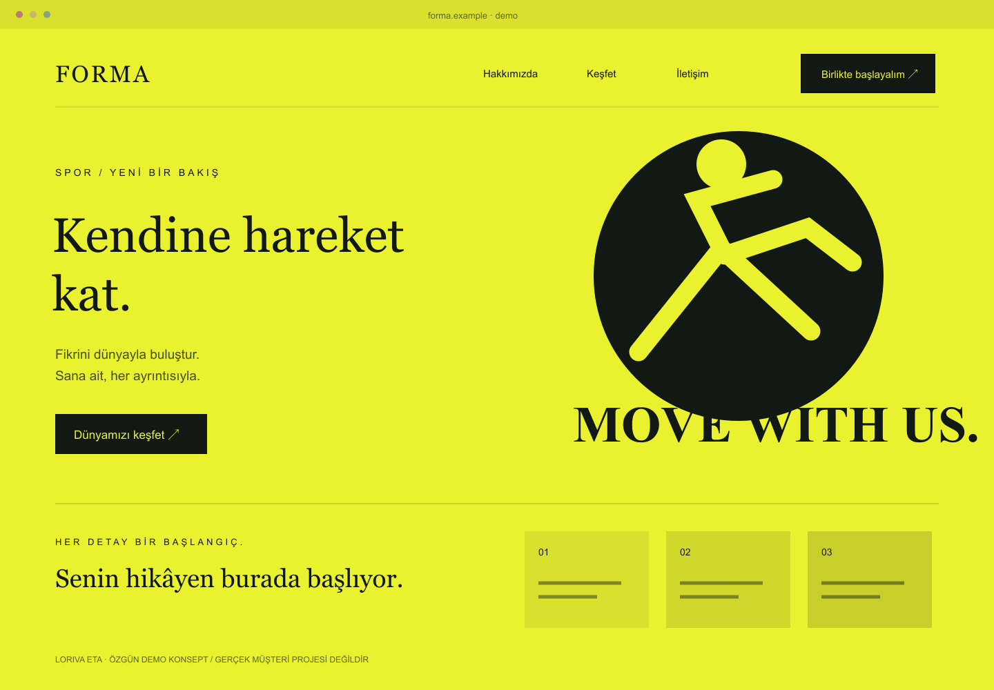 FORMA — Spor web tasarımı