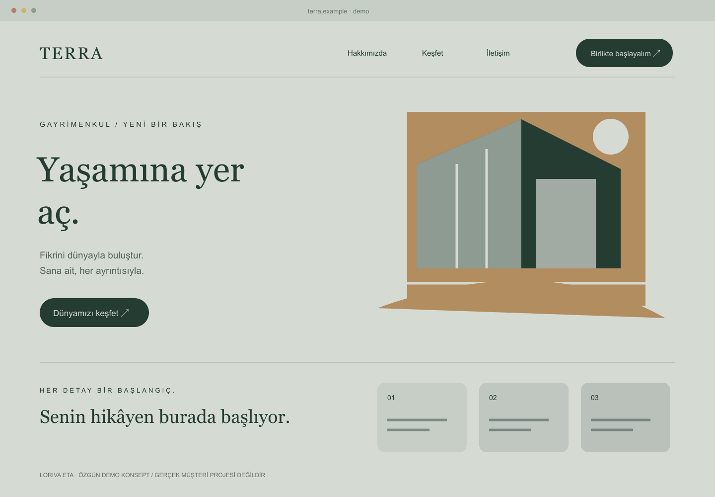 TERRA — Gayrimenkul web tasarımı